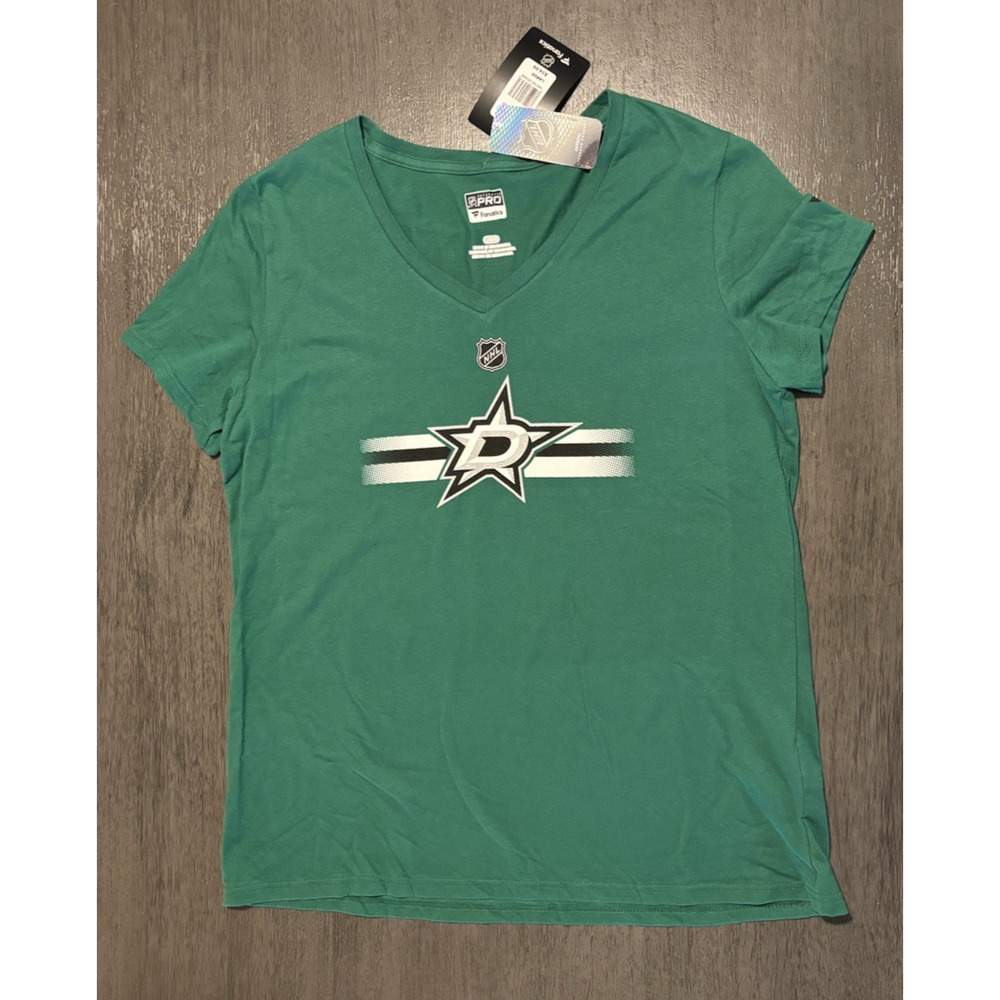 NWT NHL Dallas Star's Hockey Team Women's Short Sleeve Shirt Size L